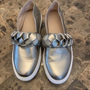 Rachael Zoe slip on Burke braid metallic sneakers